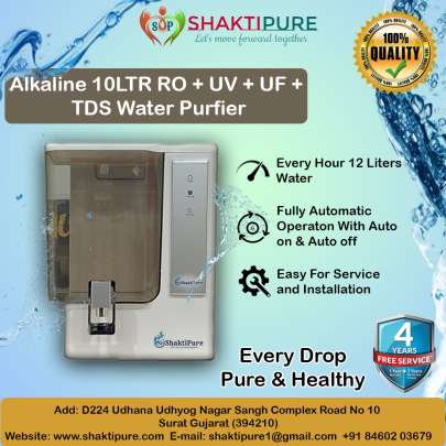 Alkaline 10LTR + UV + UF + RO + TDS +Minerals PRO PLUS Water Purfier 0